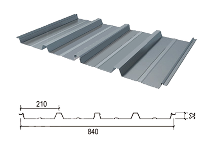 YX35-210-840型（V-840隐藏彩钢板）彩钢压型板